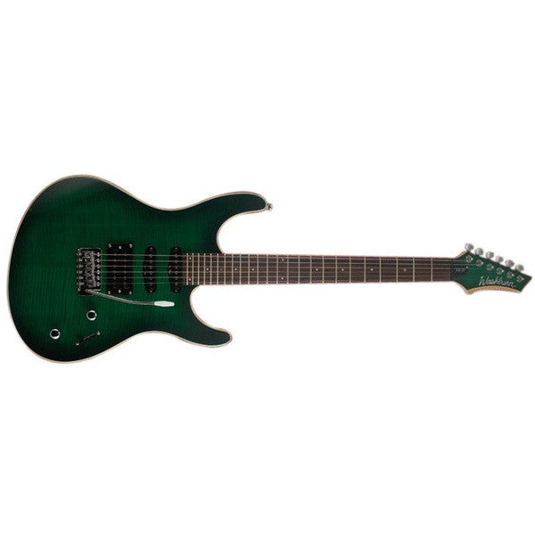 washburn electric guitars washburn rx20fgrb electric guitar - flame green burst