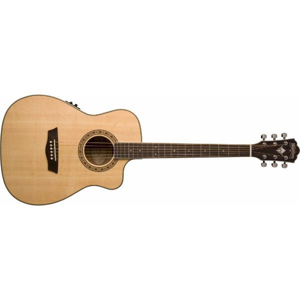 washburn electro acoustic guitars washburn wf10sce folk cutaway acoustic-electric guitar
