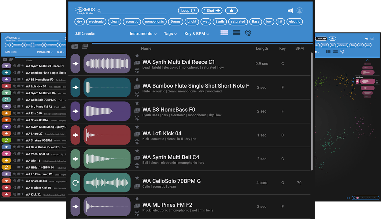 WAVES Virtual Processors Waves COSMOS Sample Finder: Sample Finder Plugin