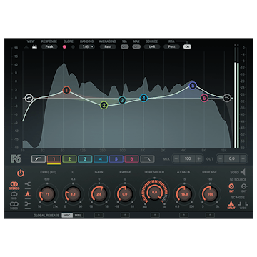 WAVES Virtual Processors Waves F6 Floating-Band Dynamic EQ: Equalizer Plugin