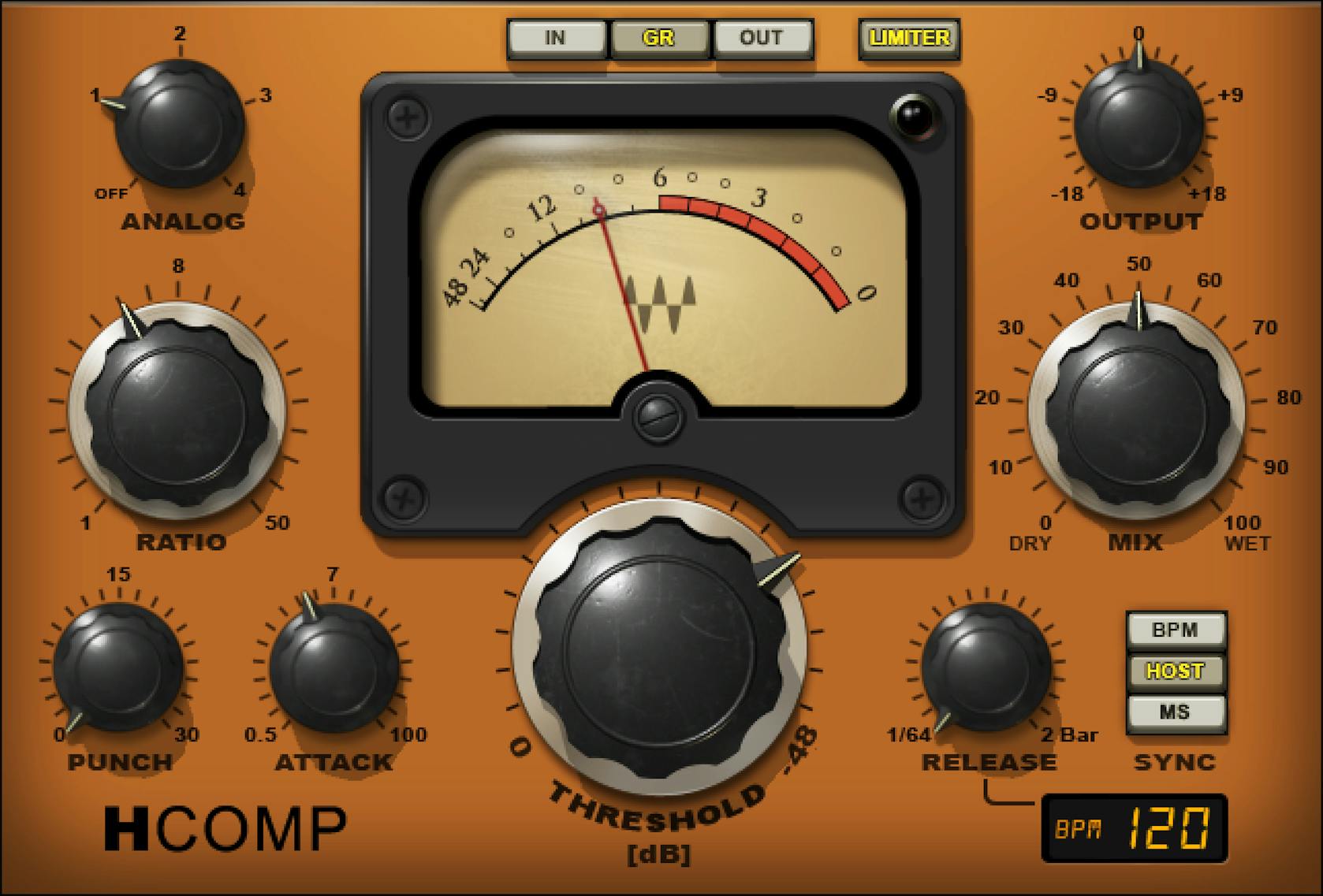 WAVES Virtual Processors Waves H-Comp Hybrid Compressor: Hybrid Compressor Plugin