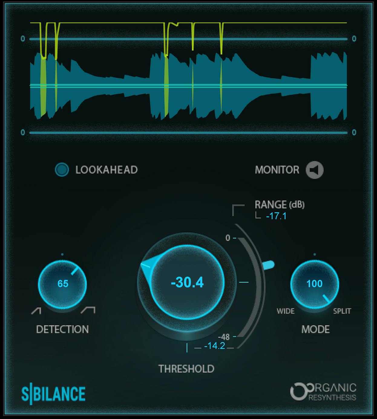 WAVES Virtual Processors Waves Sibilance: Sibilance Reduction Plugin