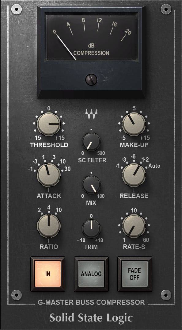 WAVES Virtual Processors Waves SSL G-Master Buss Compressor: Buss Compressor Plugin