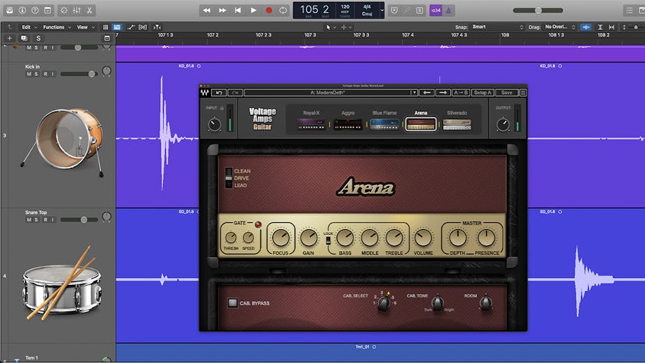WAVES Virtual Processors Waves Voltage Amps: Amp Modeling Plugin