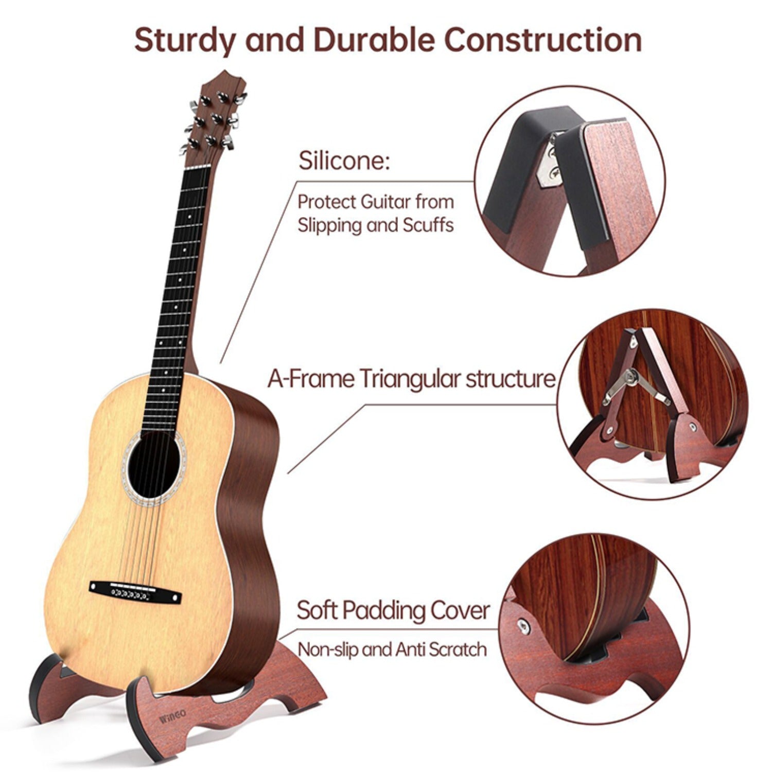 Wingo Guitar Stands Wooden Wingo SK-80 Wooden Guitar Stand