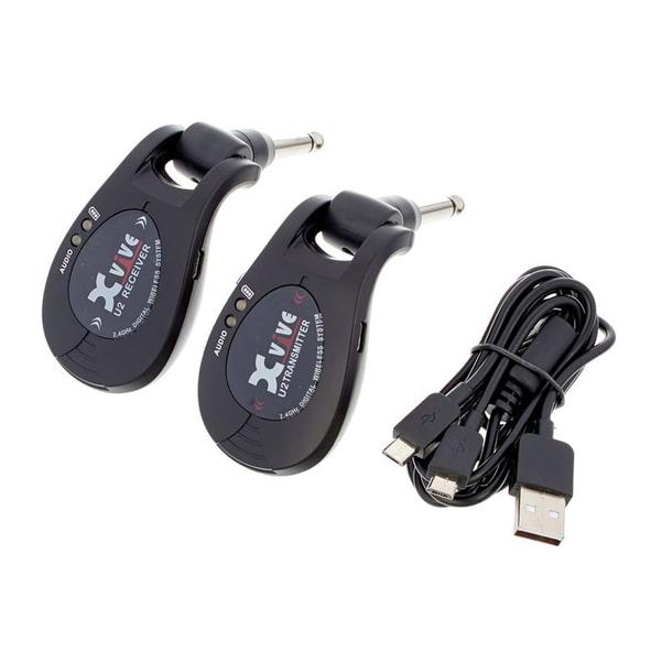 xvive wireless systems xvive u2 2.4g ghz rechargeable wireless guitar system - black