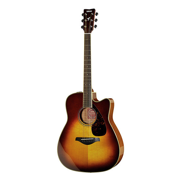 yamaha acoustic guitars brown sunburst yamaha fgx 720sc cutaway electro acoustic guitar #color_brown-sunburst