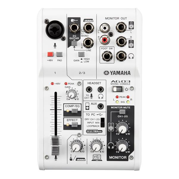 yamaha analog mixers yamaha ag-03 3 channel analog mixer with usb audio interface