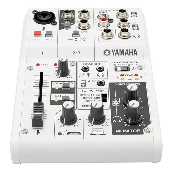 yamaha analog mixers yamaha ag-03 3 channel analog mixer with usb audio interface