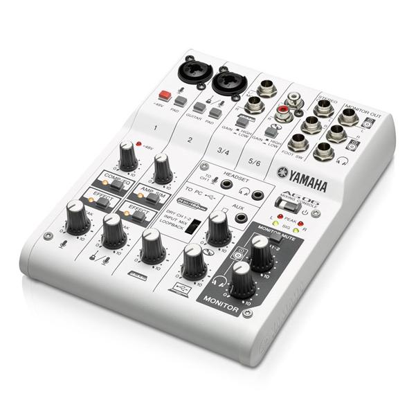yamaha analog mixers yamaha ag-06 6 channel analog mixer with usb audio interface