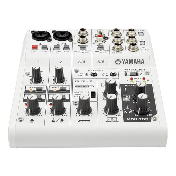 yamaha analog mixers yamaha ag-06 6 channel analog mixer with usb audio interface