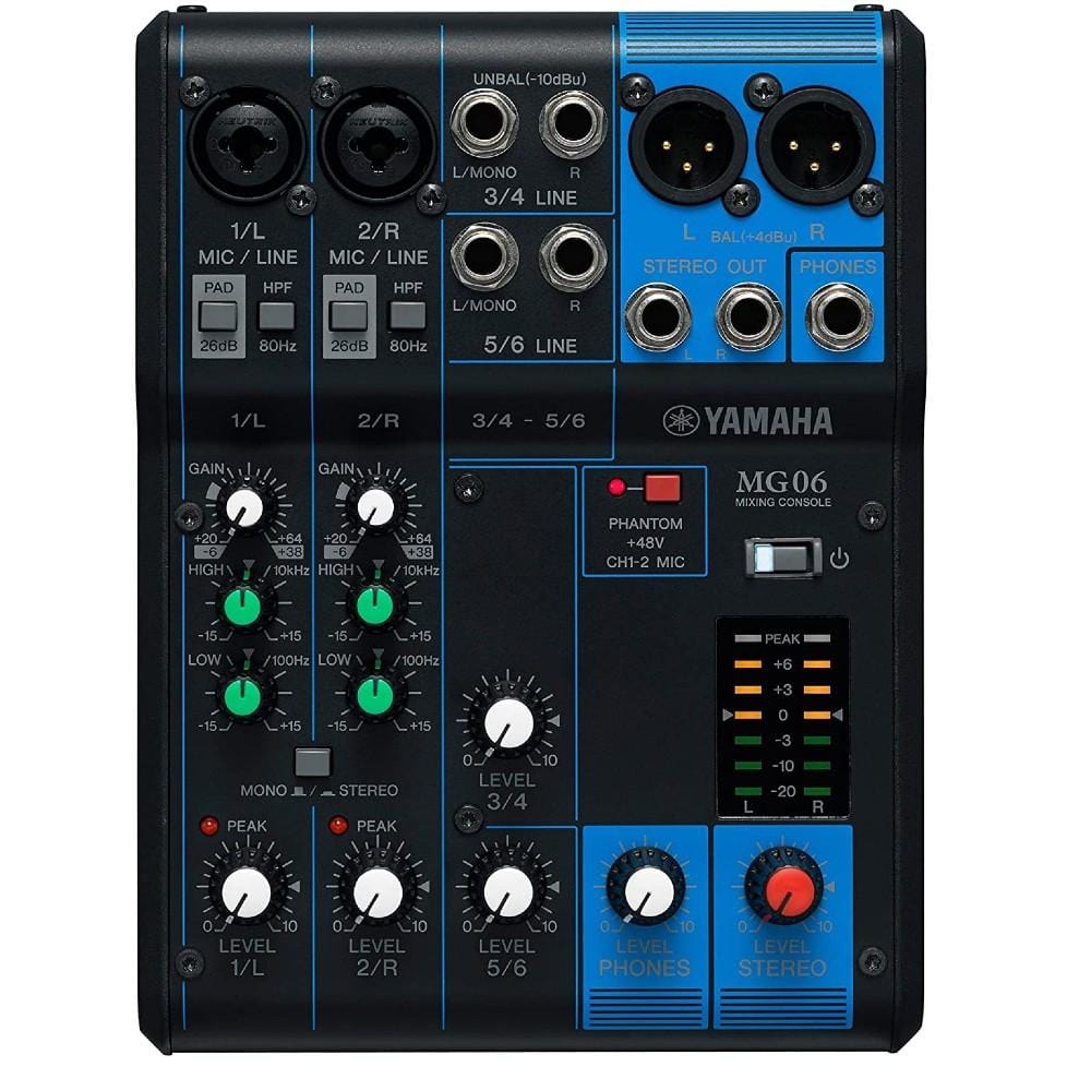 yamaha analog mixers yamaha mg-06 mg series analog mixing console