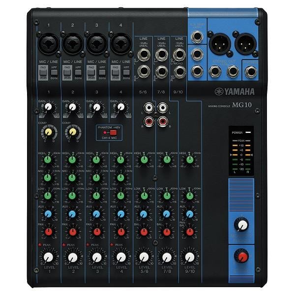 yamaha analog mixers yamaha mg10 10-channel analog mixer
