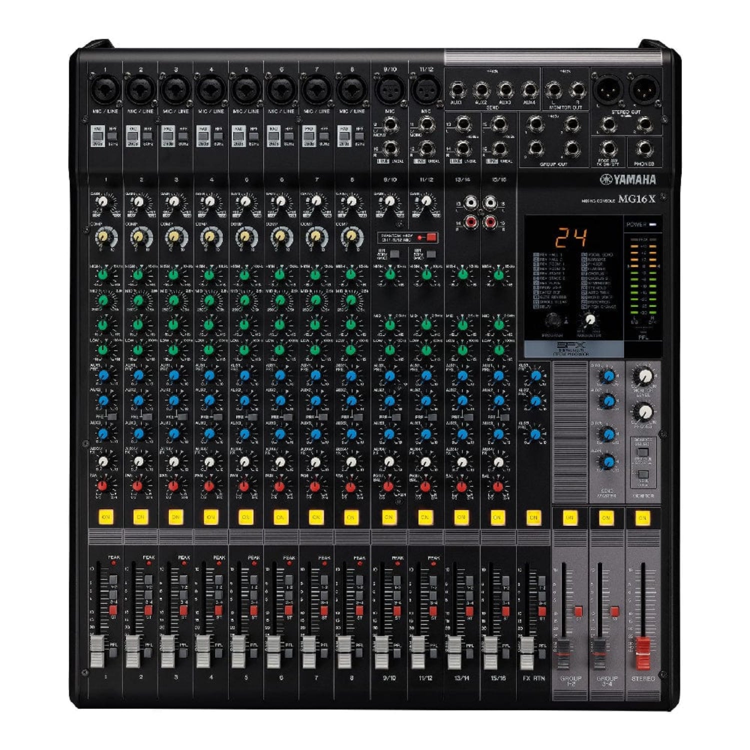 Yamaha Analog Mixers Yamaha MG16X CV 16-Channel Stereo Mixer