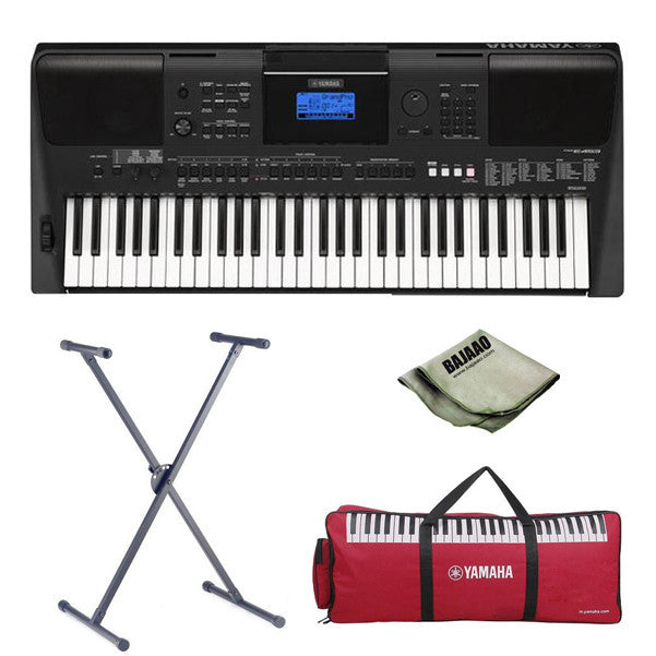 yamaha arranger keyboards yamaha psr-e453 61-key portable arranger keyboard with stand, polishing cloth and gig bag