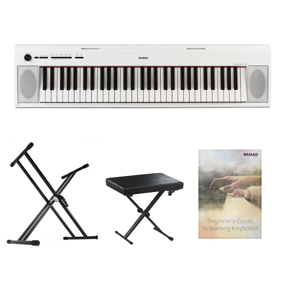 yamaha digital pianos np-12 white w stand & bench yamaha piaggero np-12 digital piano #color_np-12-white-w-stand-&-bench