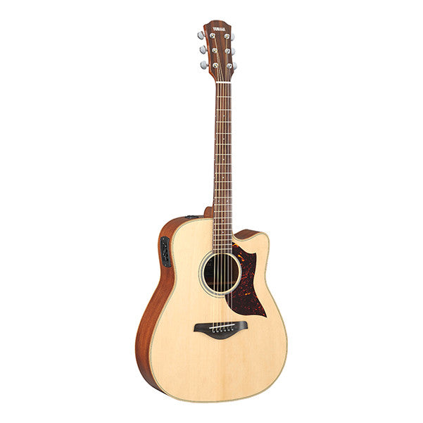 yamaha electro acoustic guitars yamaha a1m dreadnought cutaway electro acoustic guitar - natural