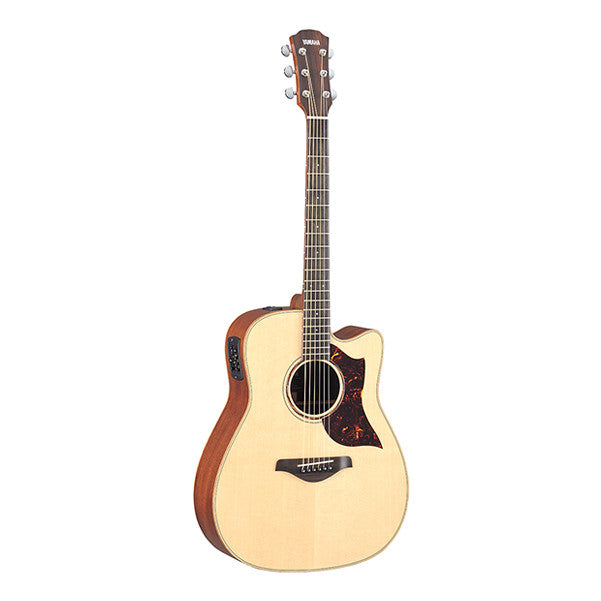 yamaha electro acoustic guitars yamaha a3m dreadnought cutaway electro acoustic guitar - natural