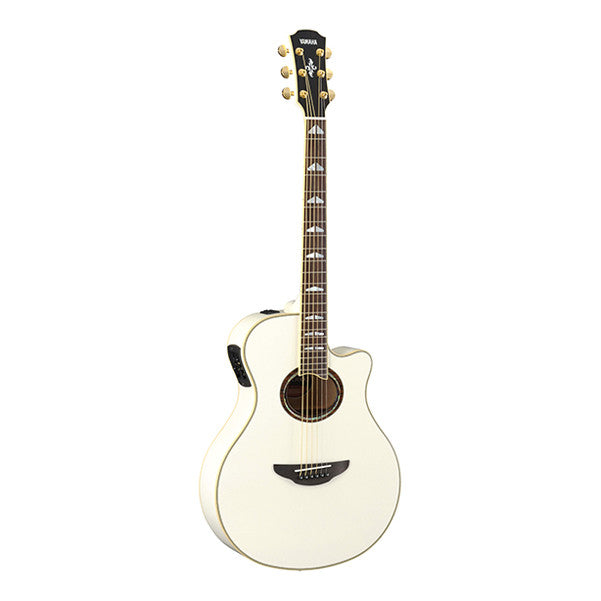 yamaha electro acoustic guitars yamaha apx1000 cutaway electro acoustic guitar - pearl snow white