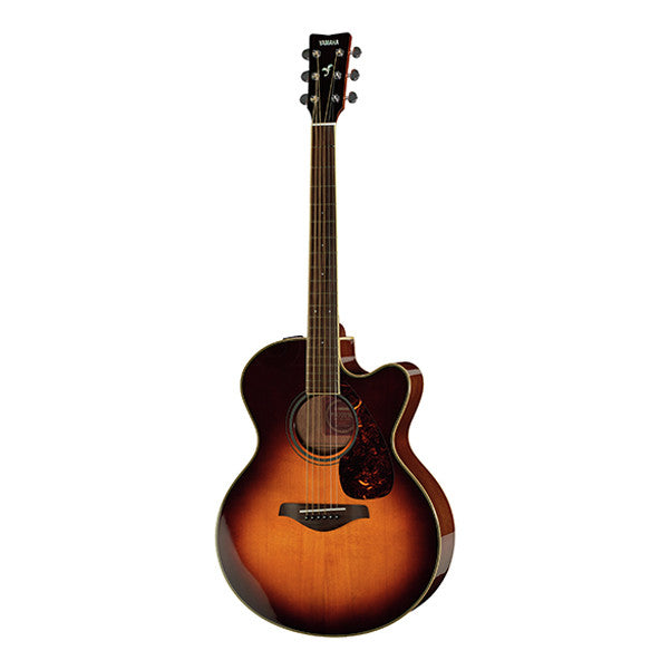 yamaha electro acoustic guitars yamaha fjx720sc cutaway electro acoustic guitar - brown sunburst