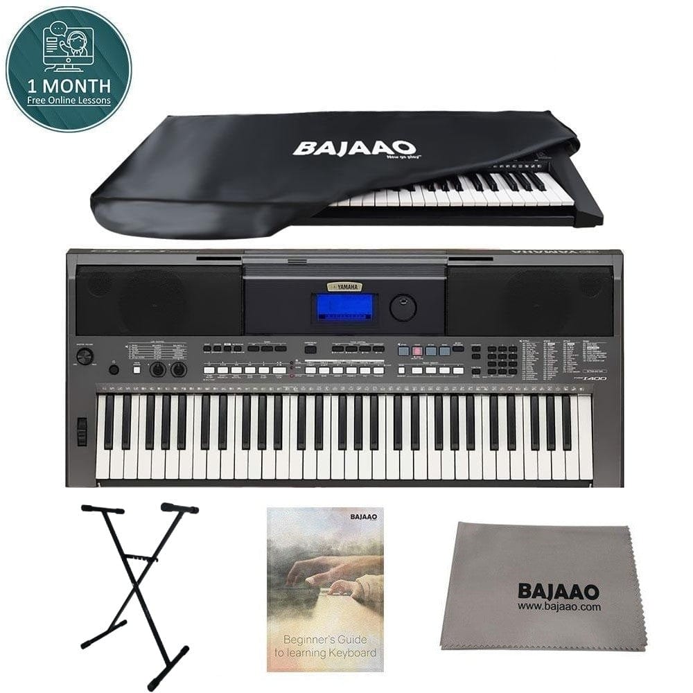 yamaha keyboard bundles yamaha psr i400 61 key portable keyboard bundle with polishing cloth, stand, online lessons & ebook