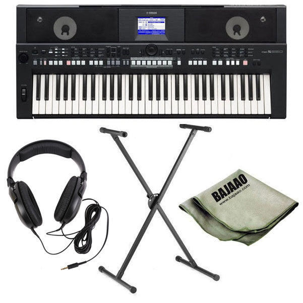 yamaha keyboard bundles yamaha psr-s650 61-key portable arranger keyboard deluxe bundle