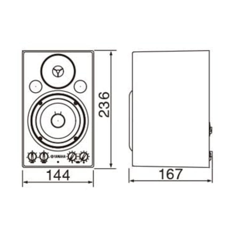 yamaha monitor speakers yamaha msp3 powered monitor speaker- single