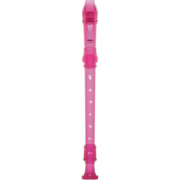 yamaha recorders yamaha yrs-20 soprano translucent recorder with baroque fingering-pink
