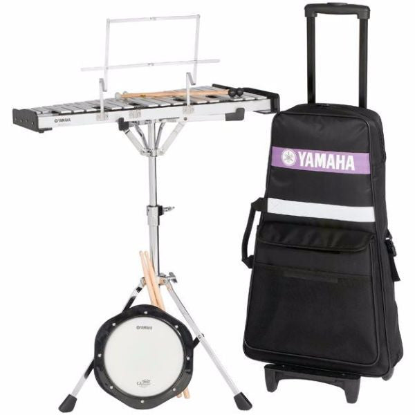 yamaha xylophones yamaha student bell kit w/ rolling backpack case