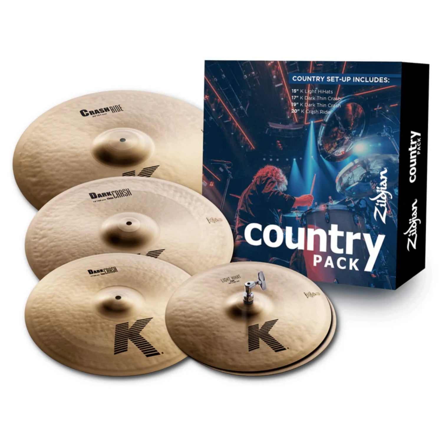 Zildjian Cymbal Packs Zildjian K-0801C K Country Cymbal Pack