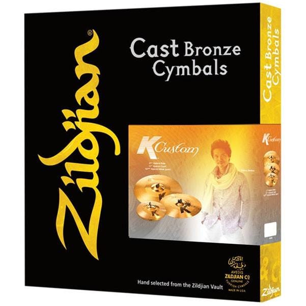 zildjian cymbal packs zildjian k custom hybrid cymbal box (kch390)