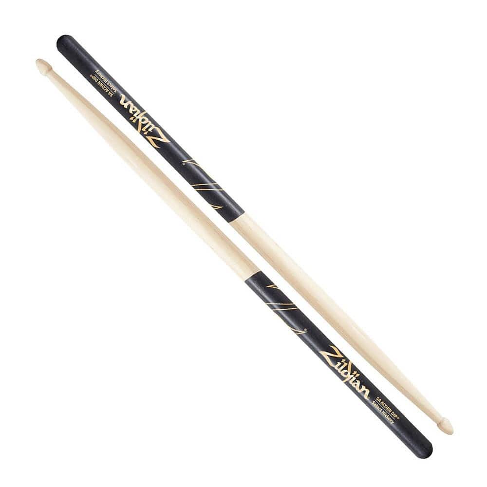 zildjian drumsticks zildjian 5acd 5a acorn tip wood drumsticks - black dip