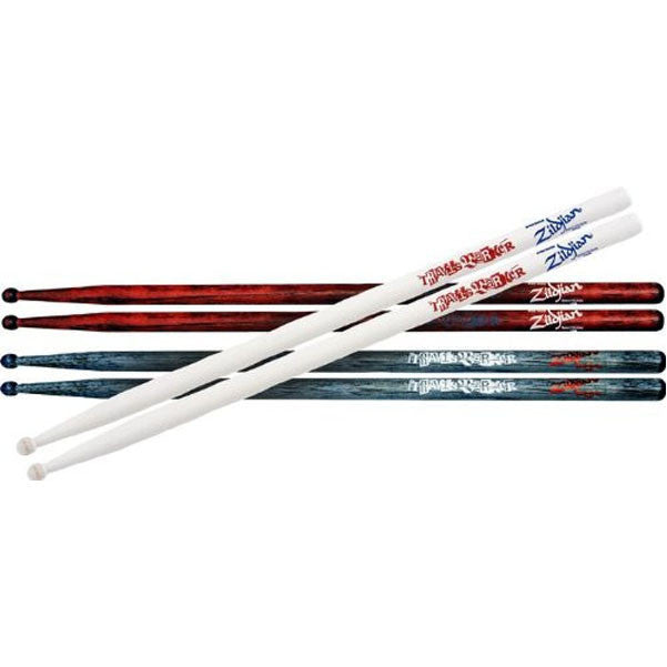 zildjian drumsticks zildjian drumsticks travis barker signature pack (r, w & b ) sdsp203