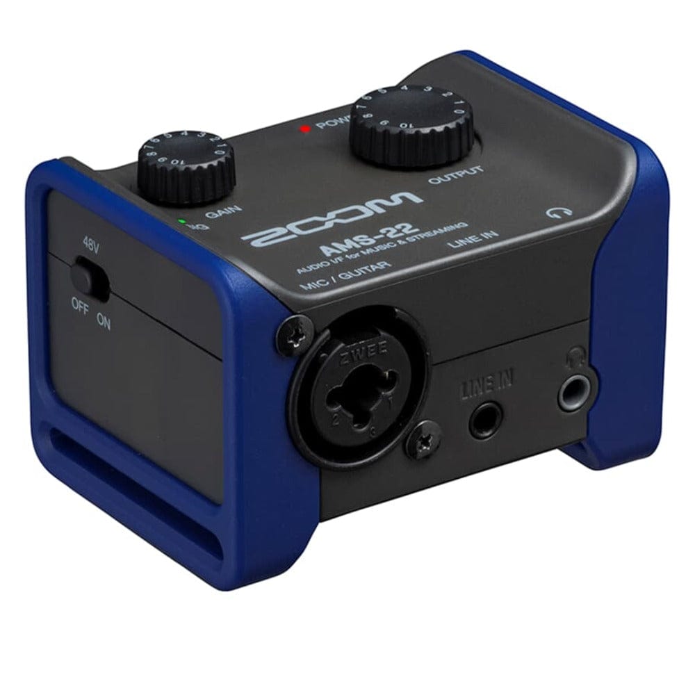 zoom audio interfaces zoom ams-22 audio interface for music & streaming