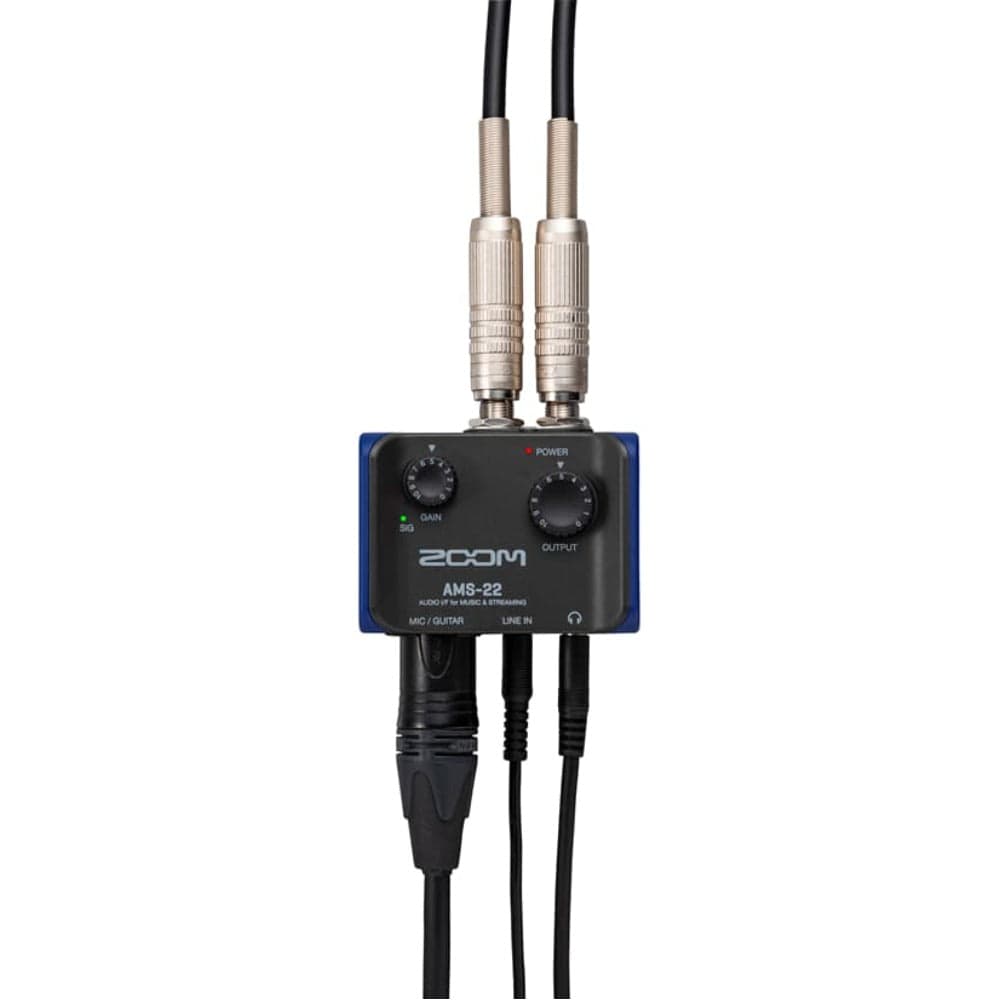 zoom audio interfaces zoom ams-22 audio interface for music & streaming
