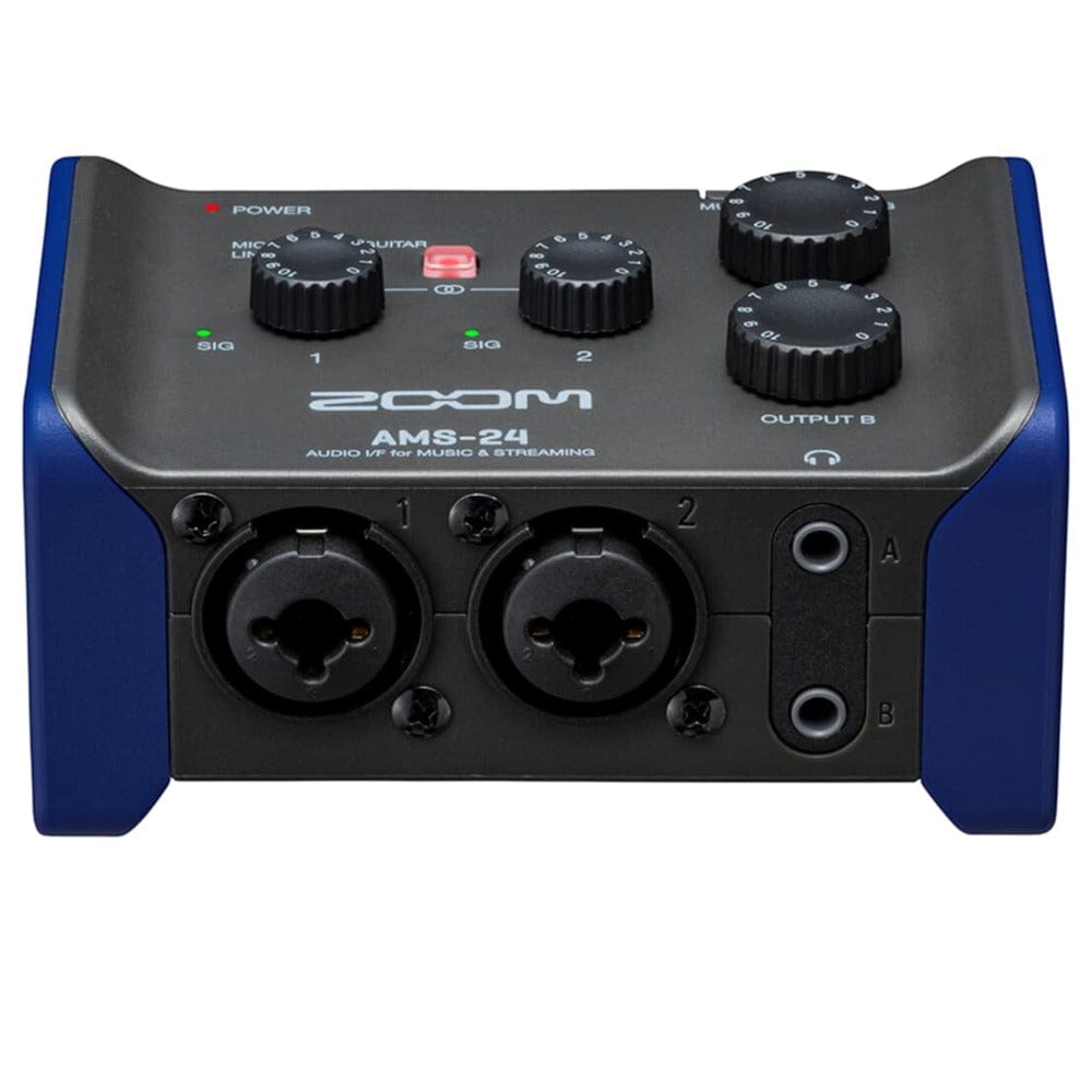 zoom audio interfaces zoom ams - 24 audio interface for music & streaming