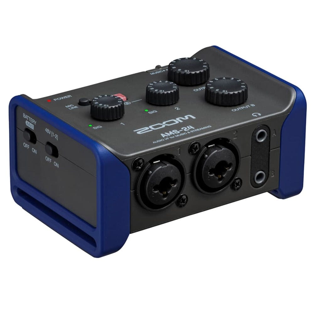 zoom audio interfaces zoom ams - 24 audio interface for music & streaming