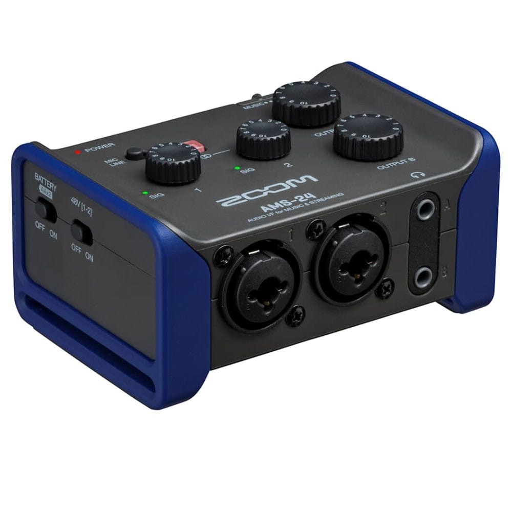 zoom audio interfaces zoom ams - 24 audio interface for music & streaming