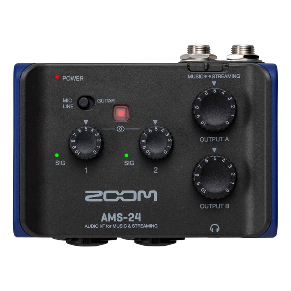 zoom audio interfaces zoom ams - 24 audio interface for music & streaming
