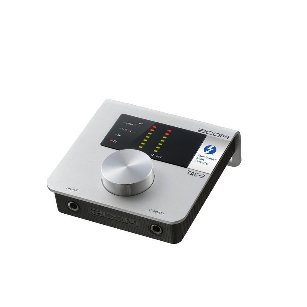 zoom audio interfaces zoom tac-2 2 channel thunderbolt audio interface with phantom power