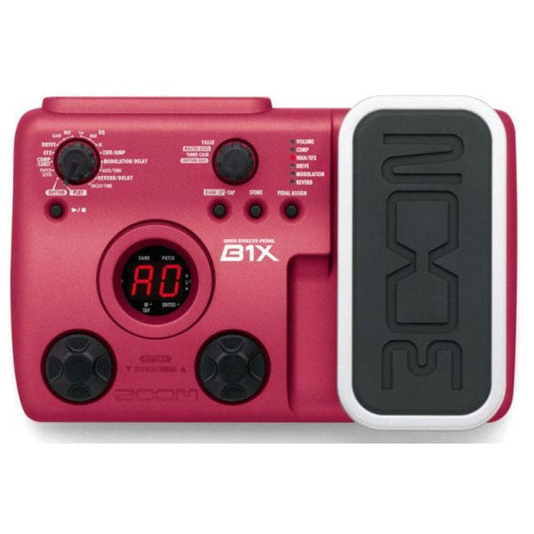 zoom bass effects zoom b1x bass multi-effects pedal with expression pedal