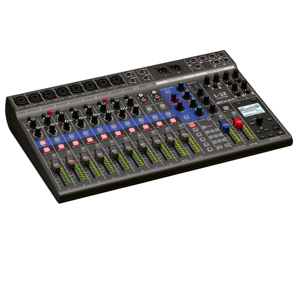 zoom digital mixers zoom l-12 livetrak digital mixer
