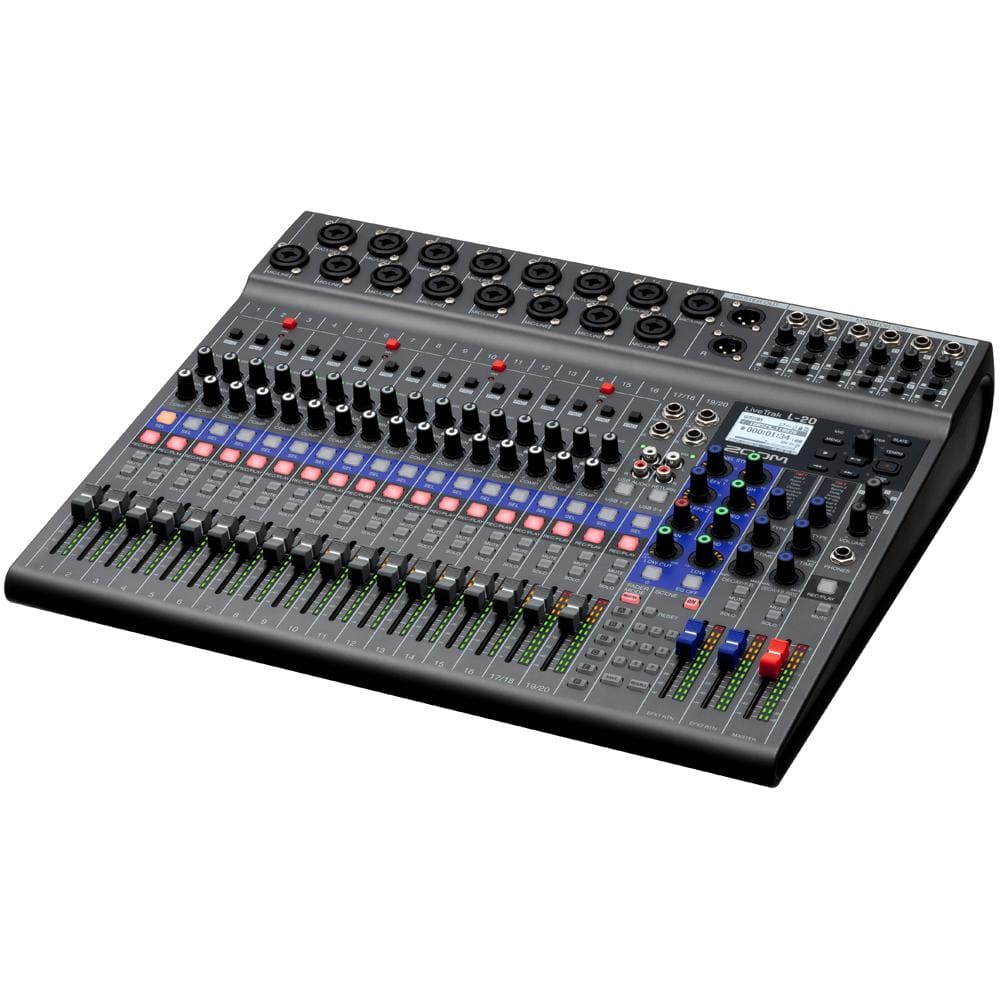 zoom digital mixers zoom livetrak l‑20 20-input digital mixer