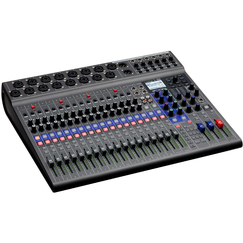 zoom digital mixers zoom livetrak l‑20 20-input digital mixer