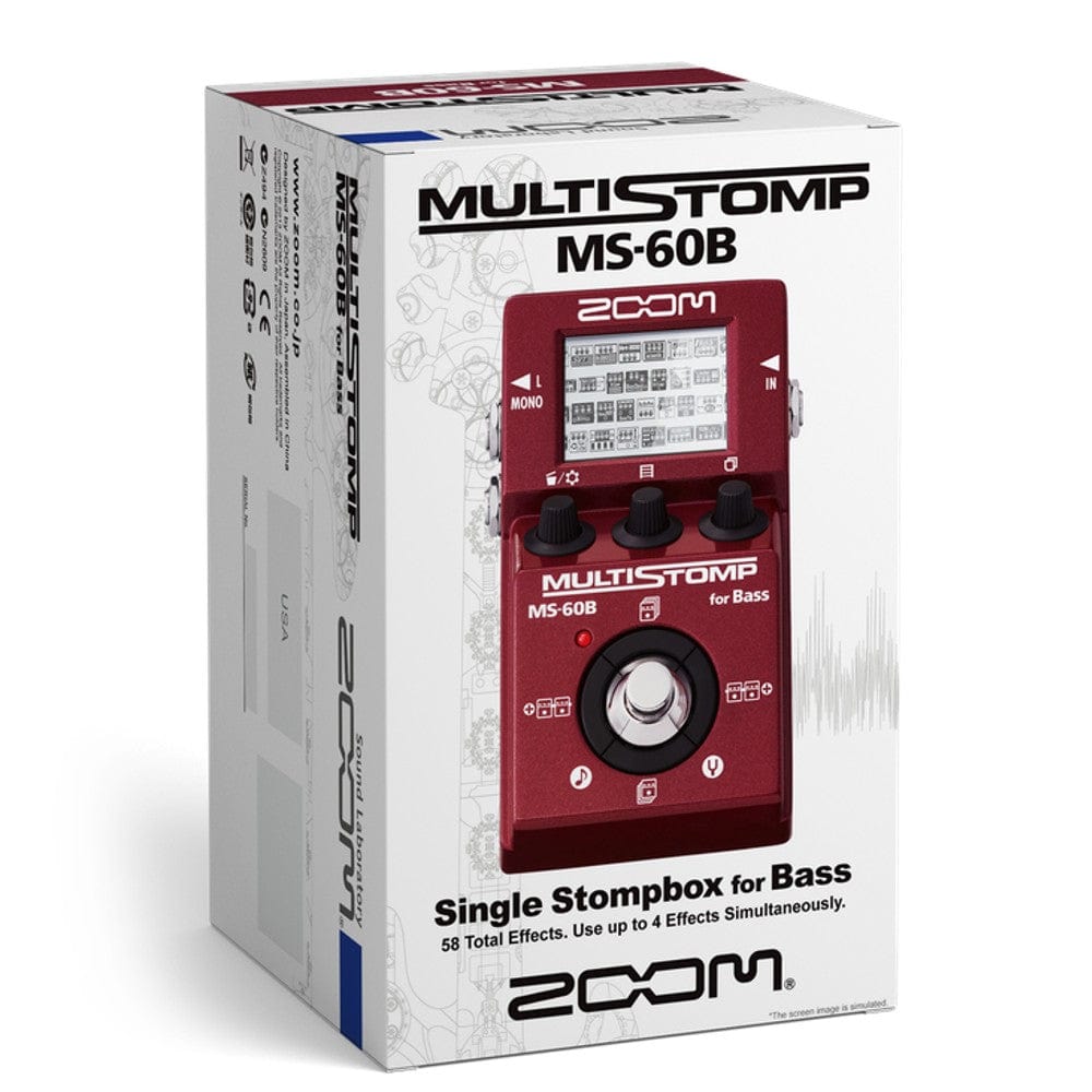 zoom effect pedals zoom ms-60b multistomp bass pedal