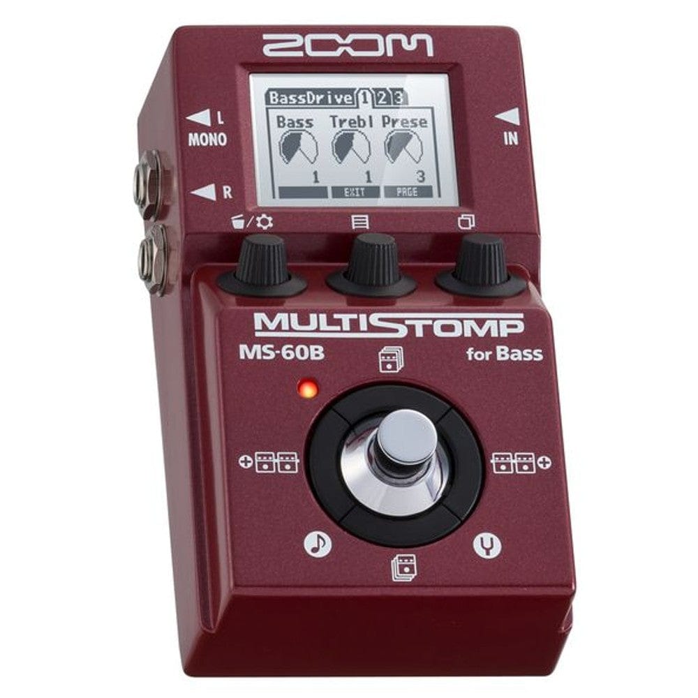 zoom effect pedals zoom ms-60b multistomp bass pedal