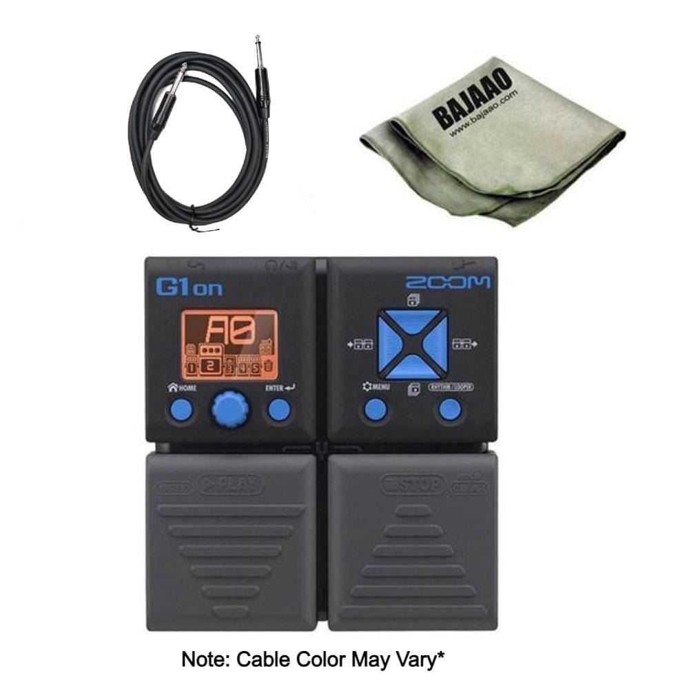 zoom guitar processors zoom g1on multi effects guitar processor with guitar cable and polishing cloth