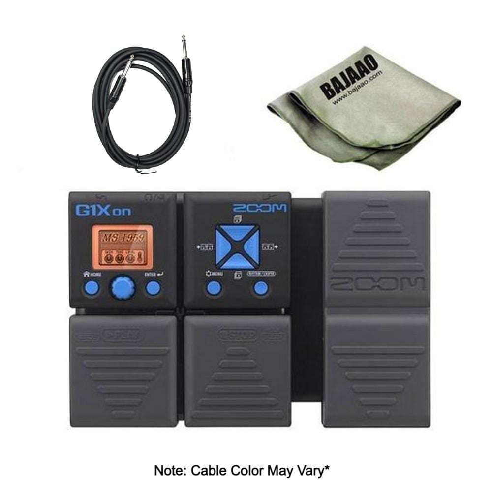 zoom guitar processors zoom g1xon multi effects guitar processor with guitar cable and polishing cloth