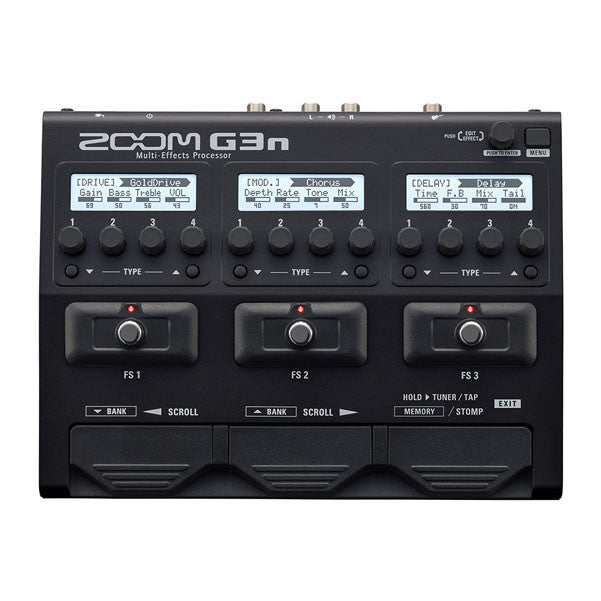 zoom guitar processors zoom g3n intuitive multi-effects guitar processor