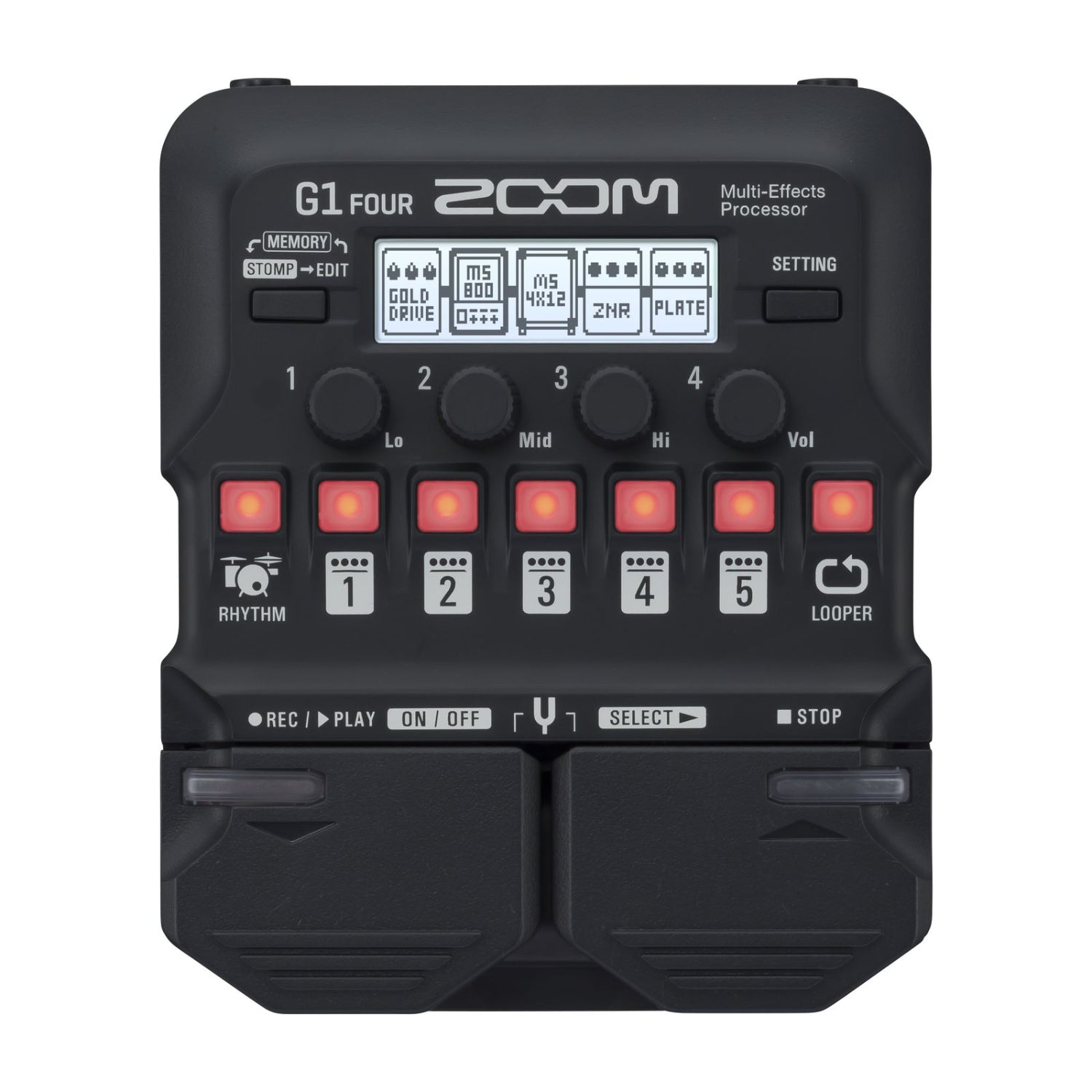 Zoom Multi-Effects Pedals Black Zoom G1 Four Guitar Multi-Effects Expression Pedal
